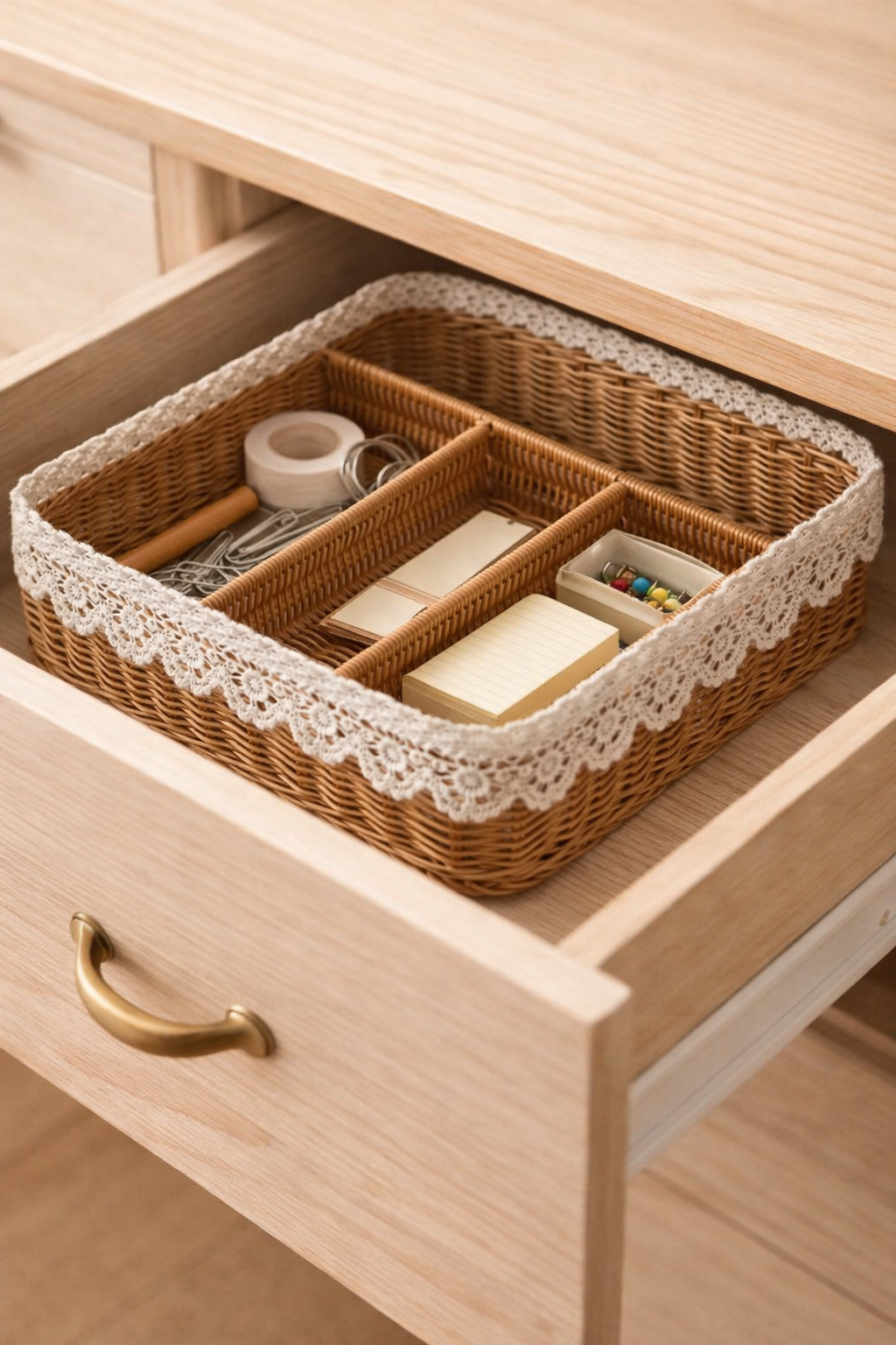 Woven Cutlery Storage Basket